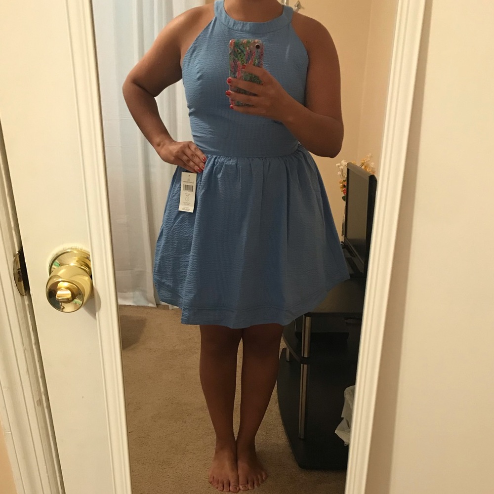 Lauren James Abigail Dress Blue L